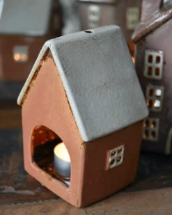 Pastel Perzik Kleurig Theelicht Huisje Nyhavn, IB Laursen -Woondecoratie pastel perzik kleurig theelicht huisje nyhavn ib laursen 4