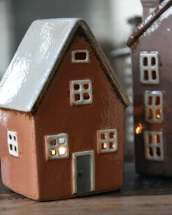Pastel Perzik Kleurig Theelicht Huisje Nyhavn, IB Laursen -Woondecoratie pastel perzik kleurig theelicht huisje nyhavn ib laursen 6