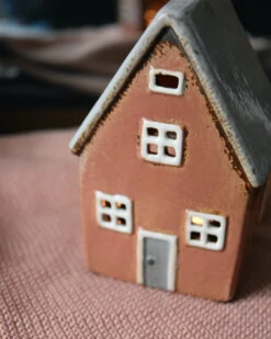 Pastel Perzik Kleurig Theelicht Huisje Nyhavn, IB Laursen -Woondecoratie pastel perzik kleurig theelicht huisje nyhavn ib laursen 7