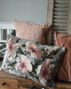 Pastel Roze Velours Kussenhoes 'Tuscany', IB Laursen -Woondecoratie pastel roze velours kussenhoes tuscany ib laursen 1 4