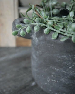 Planter Pot Met Oren Vintage Grijs Groot, Brynxz -Woondecoratie planter pot met oren vintage grijs groot brynxz 3