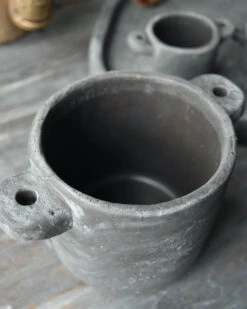 Planter Pot Met Oren Vintage Grijs Groot, Brynxz -Woondecoratie planter pot met oren vintage grijs groot brynxz 4