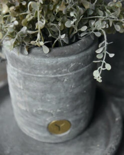 Pot Met Twee Dop Oortjes Vintage Grijs Klein, Brynxz -Woondecoratie pot met twee dop oortjes vintage grijs klein brynxz 3