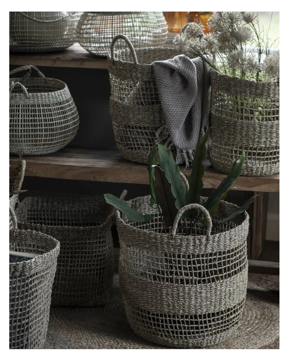 Ronde Mand Met Opgewerkte Structuur Middel Met Handvaten, IB Laursen 6 Ronde Mand Met Opgewerkte Structuur Middel Met Handvaten, IB Laursen - Afbeelding 5