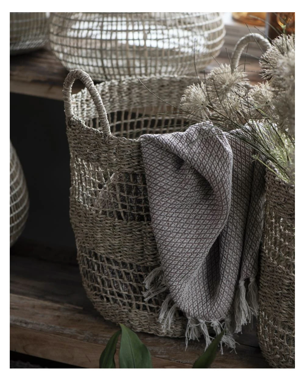 Ronde Mand Met Opgewerkte Structuur Middel Met Handvaten, IB Laursen 7 Ronde Mand Met Opgewerkte Structuur Middel Met Handvaten, IB Laursen - Afbeelding 6