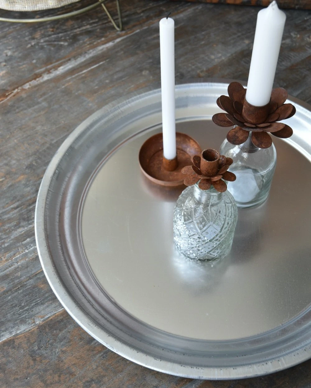 Ronde Schaal Zilver Zink Per 3 Stuks 3 Ronde Schaal Zilver Zink Per 3 Stuks