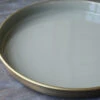 Ronde Tray Grijs Met Antiek Gouden Buitenkant, IB Laursen -Woondecoratie ronde tray grijs met antiek gouden buitenkant ib laursen