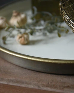 Ronde Tray Room Kleurig Met Antiek Look Rand, IB Laursen -Woondecoratie ronde tray room kleurig met antiek look rand ib laursen 4