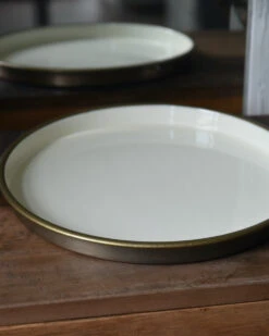 Ronde Tray Room Kleurig Met Antiek Look Rand, IB Laursen -Woondecoratie ronde tray room kleurig met antiek look rand ib laursen 5