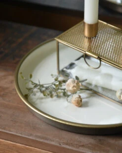 Ronde Tray Room Kleurig Met Antiek Look Rand, IB Laursen -Woondecoratie ronde tray room kleurig met antiek look rand ib laursen 6