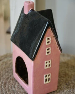 Theelicht Pakhuis Nyhavn Roze Met Zwart Dak, IB Laursen -Woondecoratie theelicht pakhuis nyhavn roze met zwart dak ib laursen 4