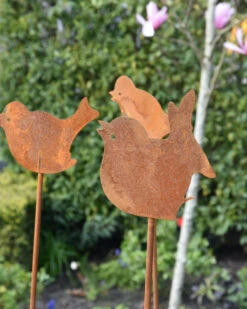 Tuindecoratie Prikkers Ecoroest Set Van 3 Vogeltjes