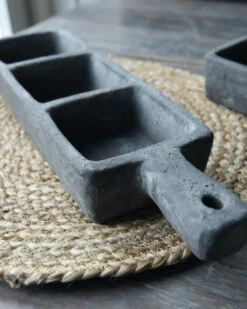 Vakkenbak Vintage Grijs Aardewerk Met Oor, 3 Vakken Brynxz -Woondecoratie vakkenbak vintage grijs aardewerk met oor 3 vakken brynxz 3