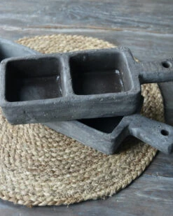Vakkenbak Vintage Grijs Aardewerk Met Oor, 3 Vakken Brynxz -Woondecoratie vakkenbak vintage grijs aardewerk met oor 3 vakken brynxz 4
