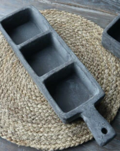 Vakkenbak Vintage Grijs Aardewerk Met Oor, 3 Vakken Brynxz -Woondecoratie vakkenbak vintage grijs aardewerk met oor 3 vakken brynxz 5