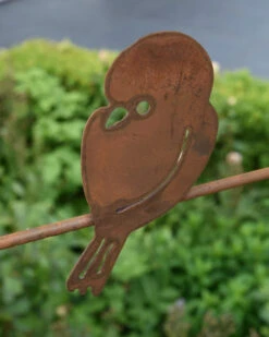 Vogel Voederhaak Van Metaal Met Musje -Woondecoratie vogel voederhaak van metaal met musje 3