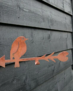 Vogel Voederpijl Met Silhouet Vogel -Woondecoratie vogel voederpijl met silhouet vogel 2