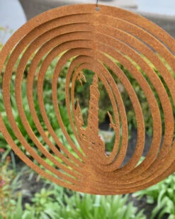 Wind Vanger Rond Vuurtoren Met Bootje En Meeuwen Ecoroest -Woondecoratie wind vanger rond vuurtoren met bootje en meeuwen ecoroest 6