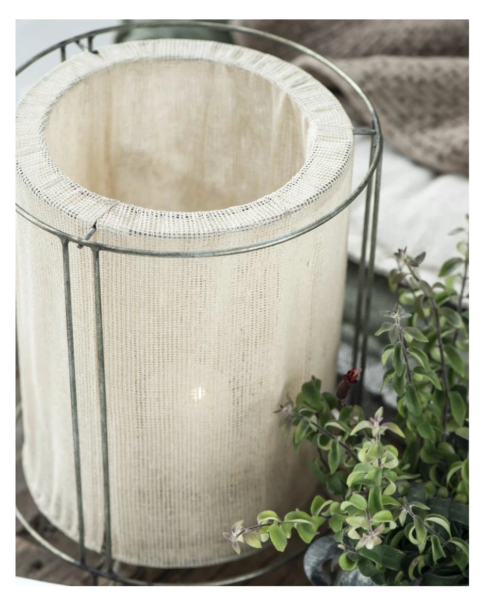 Windlicht Met Doek Naturel Middel, IB Laursen 6 Windlicht Met Doek Naturel Middel, IB Laursen - Afbeelding 4