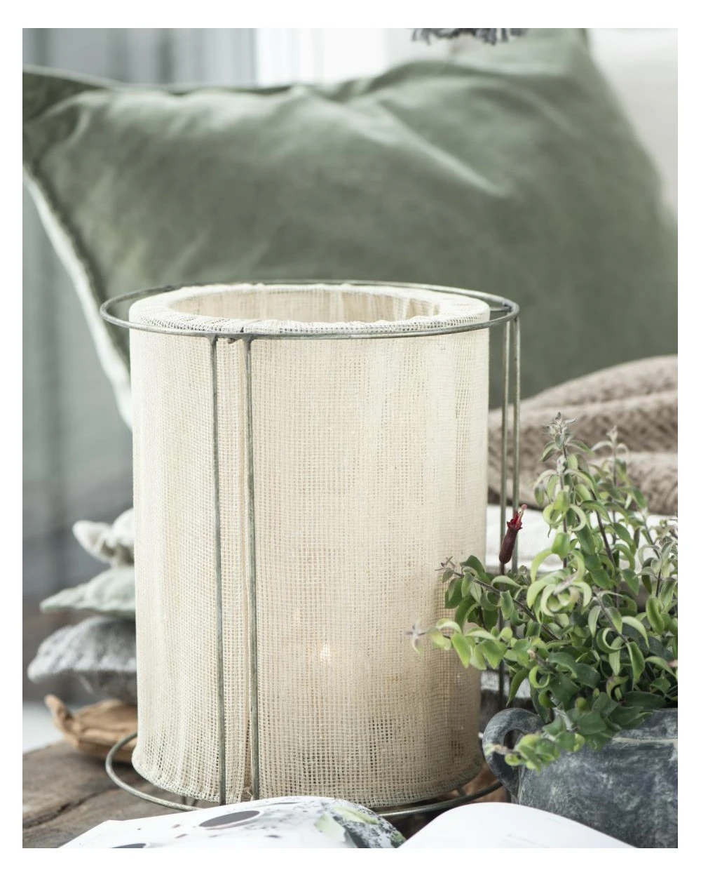 Windlicht Met Doek Naturel Middel, IB Laursen 8 Windlicht Met Doek Naturel Middel, IB Laursen - Afbeelding 6