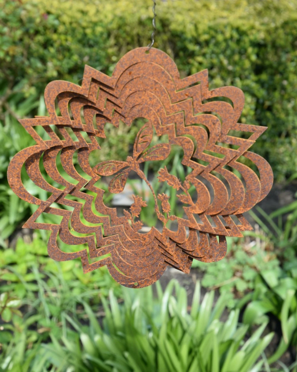 Windvanger Libelle In Bloemmotief Ecoroest Tuindecoratie 9 Windvanger Libelle In Bloemmotief Ecoroest Tuindecoratie - Afbeelding 7