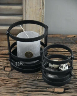 Zwart Metalen Houder Atmosphere Groot, Brynxz -Woondecoratie zwart metalen houder atmosphere groot brynxz 4