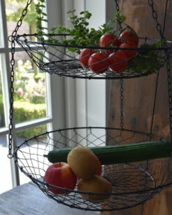 Zwarte Draadmand Etagère Hangend, IB Laursen -Woondecoratie zwarte draadmand etagere hangend ib laursen 3