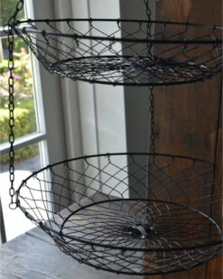 Zwarte Draadmand Etagère Hangend, IB Laursen -Woondecoratie zwarte draadmand etagere hangend ib laursen 5