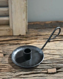 Zwarte Metalen Kandelaar Met Oor, IB Laursen -Woondecoratie zwarte metalen kandelaar met oor ib laursen 6