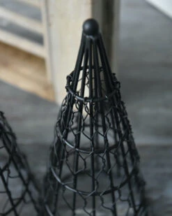 Zwarte Punt Draad Manden Set Van 3 Maten, Brynxz. -Woondecoratie zwarte punt draad manden set van 3 maten brynxz 2